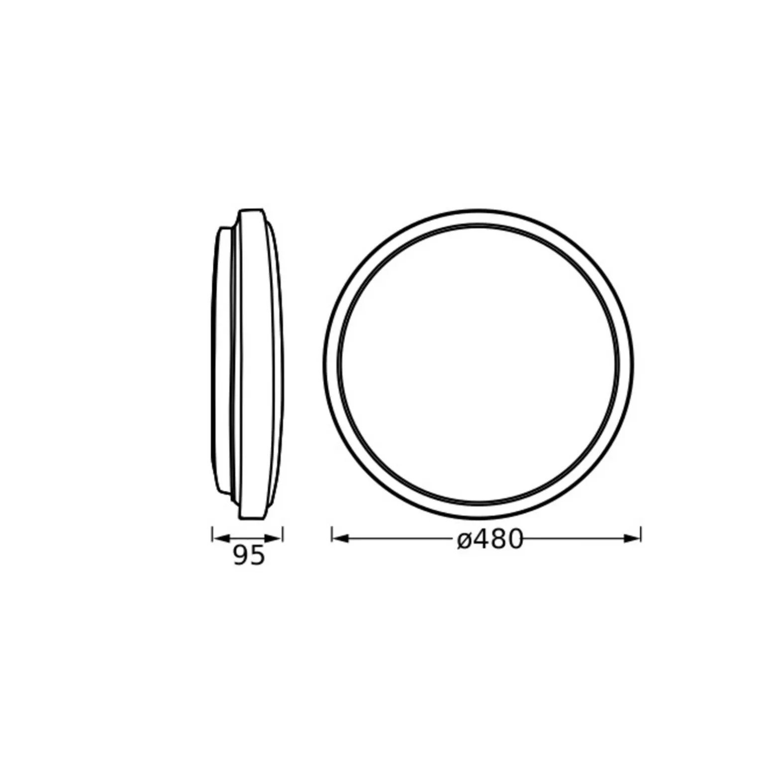 Plafón LED ORBIS LONDON de OSRAM, blanca, Ø 48 cm, metal