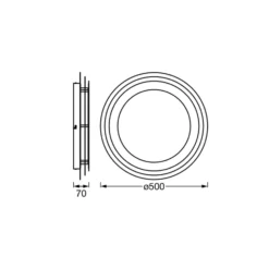 Plafón LED ORBIS SPIRAL LAYER de OSRAM, blanca, Ø 50 cm
