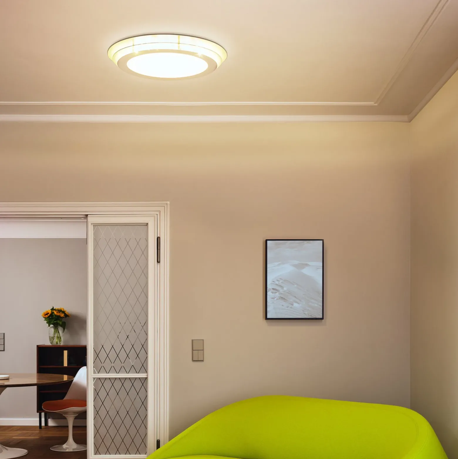 Plafón LED ORBIS SPIRAL LAYER de OSRAM, blanca, Ø 50 cm