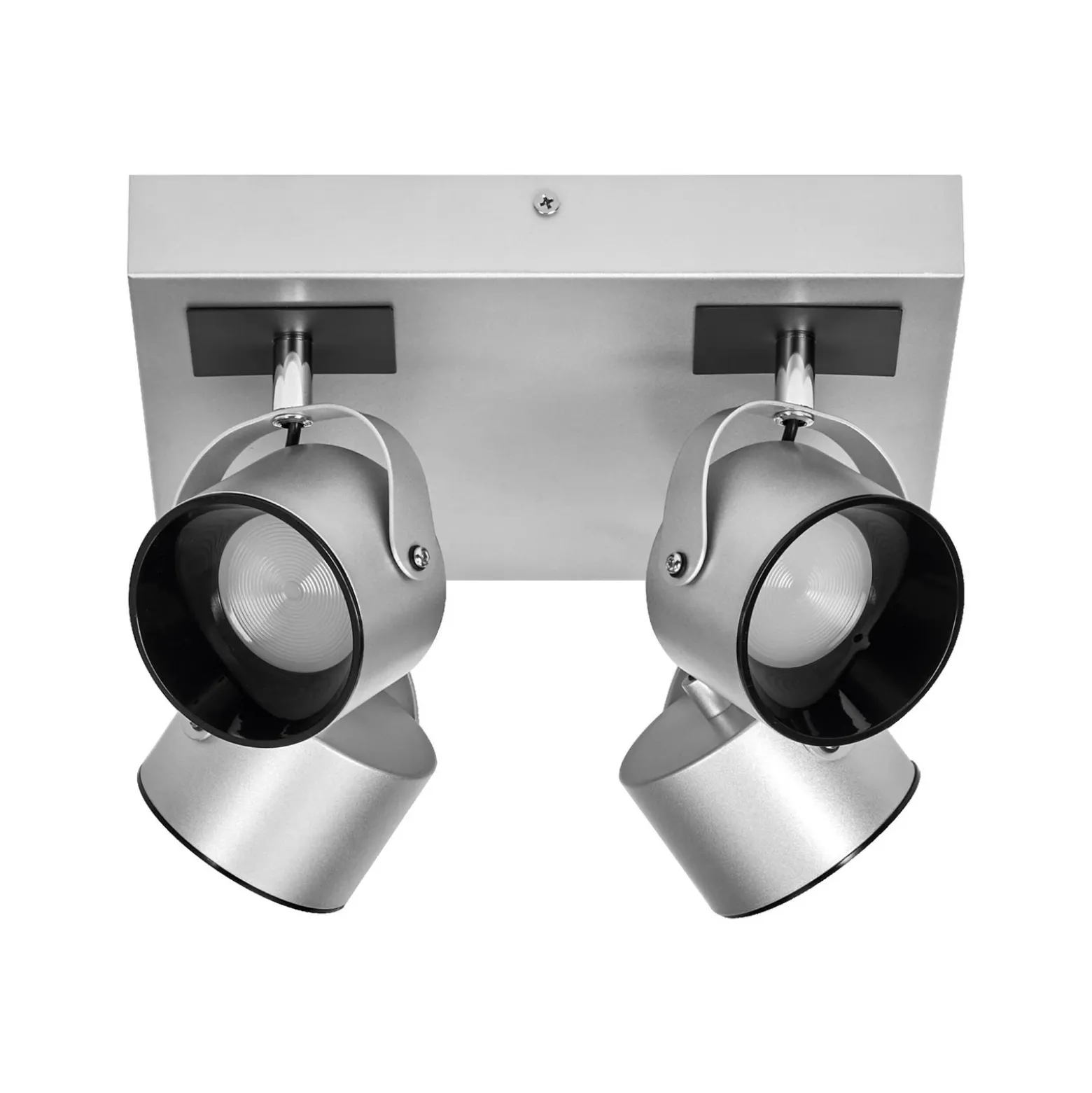Plafón LED OSRAM Jupiter PLATE, 4 luces, metal plateado