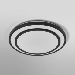 Plafón LED OSRAM ORBIS BERLIN, negro, Ø 39 cm, metal