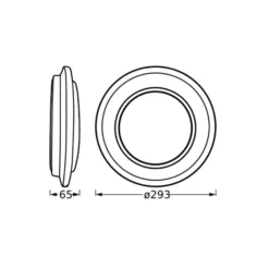 Plafón LED OSRAM ORBIS BERLIN, negro, Ø 30 cm, metal