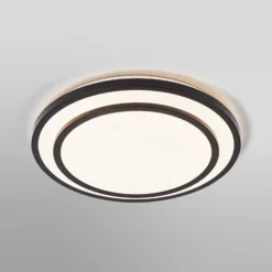 Plafón LED OSRAM ORBIS BERLIN, negro, Ø 39 cm, metal
