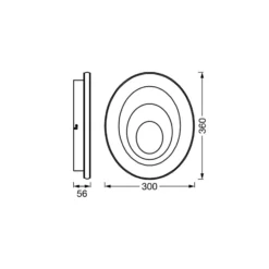 Plafón LED OSRAM ORBIS SPIRAL OVAL, Ø 36 cm, blanca, 27 W