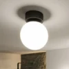 Plafón LED Paulmann Gove, negro, IP44