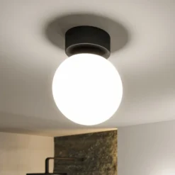 Plafón LED Paulmann Gove, negro, IP44