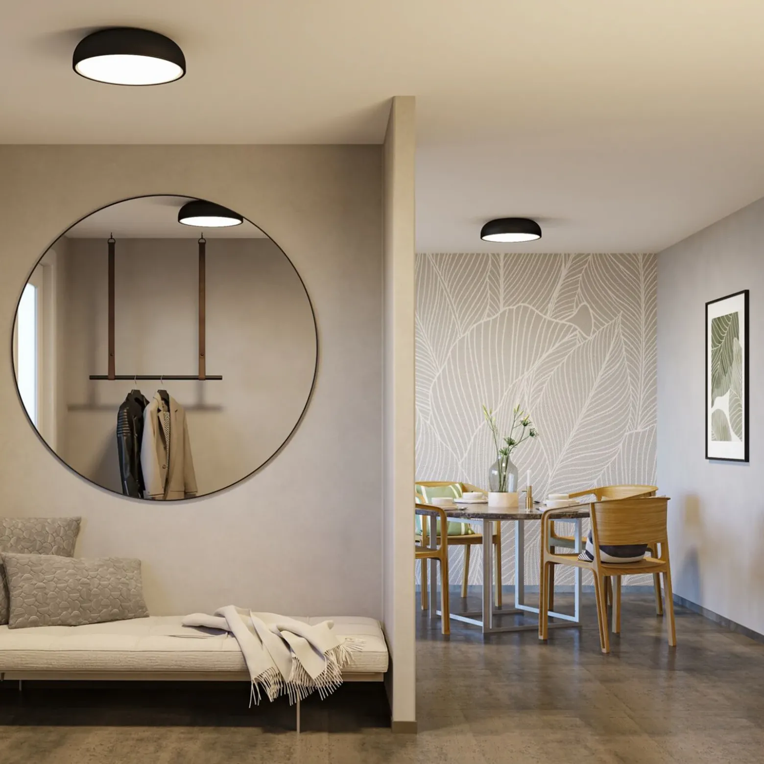 Plafón LED Paulmann Oka IP44 CCT negro
