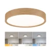 Plafón LED Paulmann Tega IP44 CCT madera