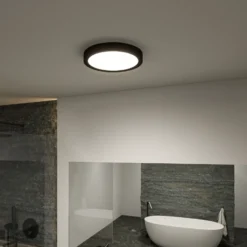 Plafón LED Paulmann Tega IP44 CCT negro