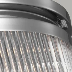 Plafón LED Paulson IP44 cromo Ø 38,1 cm