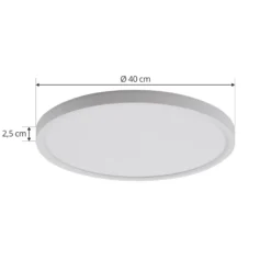 Plafón LED Pravin de Lindby, Ø 40 cm, CCT, blanco