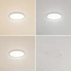 Plafón LED Pravin de Lindby, Ø 40 cm, CCT, blanco