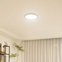 Plafón LED Pravin de Lindby, Ø 40 cm, CCT, blanco