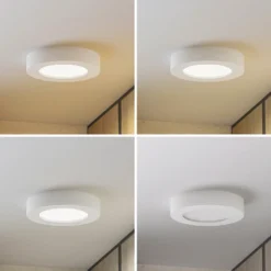 Plafón LED PRIOS Edwina, blanco, 18 cm, CCT, IP44