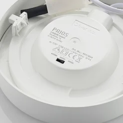 Plafón LED PRIOS Edwina, blanco, 18 cm, CCT, IP44