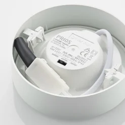 Plafón LED PRIOS Edwina, blanco, 12 cm, CCT, IP44