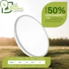 Plafón LED Pulap A, cromo mate, Ø 33 cm, plástico