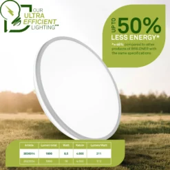 Plafón LED Pulap A, cromo mate, Ø 33 cm, plástico