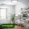 Plafón LED Pulap A, negro, Ø 33 cm, plástico