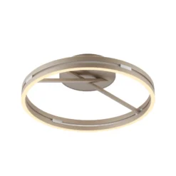 Plafón LED PURE Loop color bronce, metal Ø 60 cm CCT