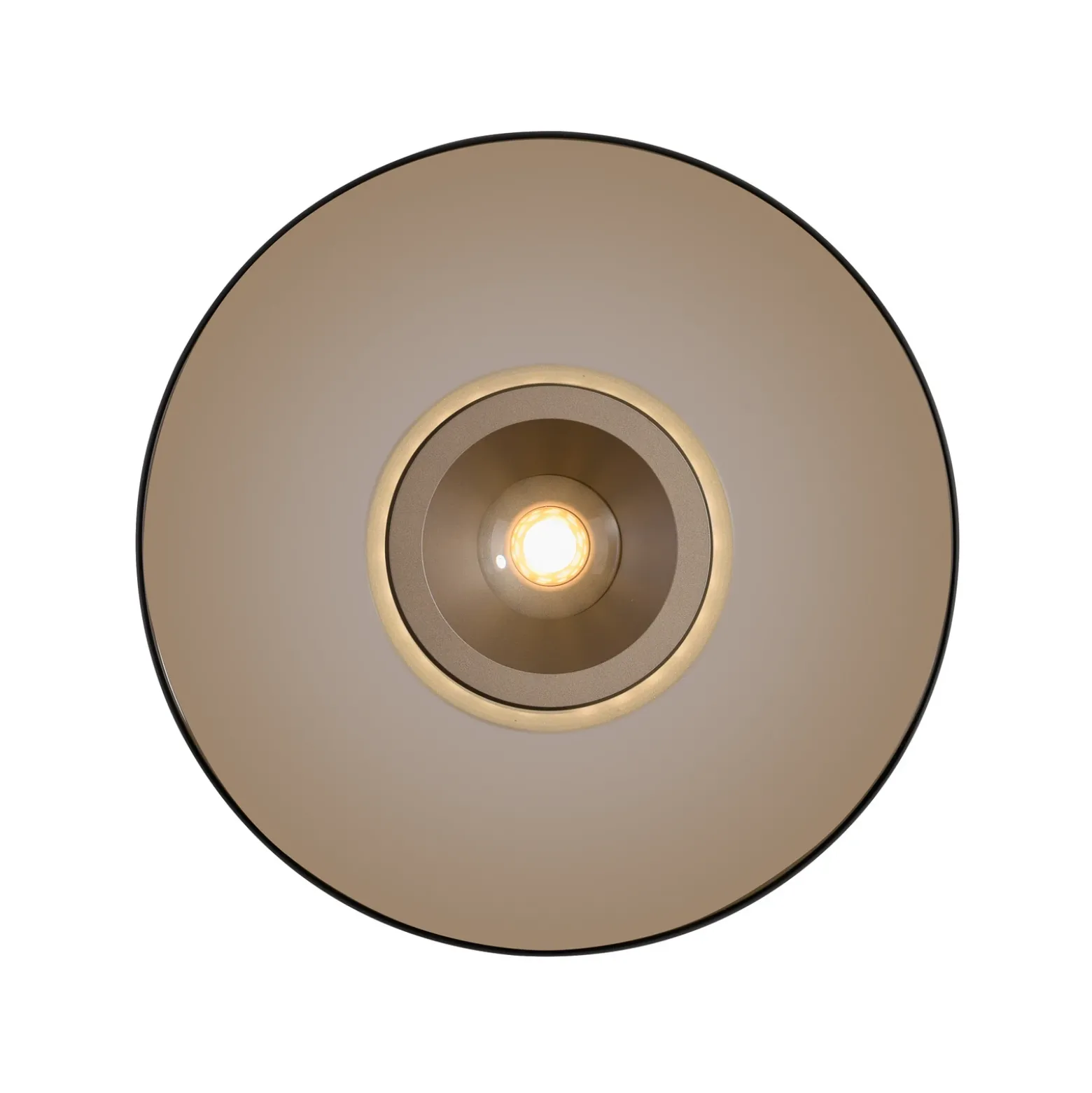 Plafón LED PURE Moon, bronce, Ø 32 cm, cristal/aluminio