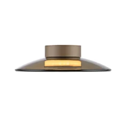 Plafón LED PURE Moon, bronce, Ø 32 cm, cristal/aluminio
