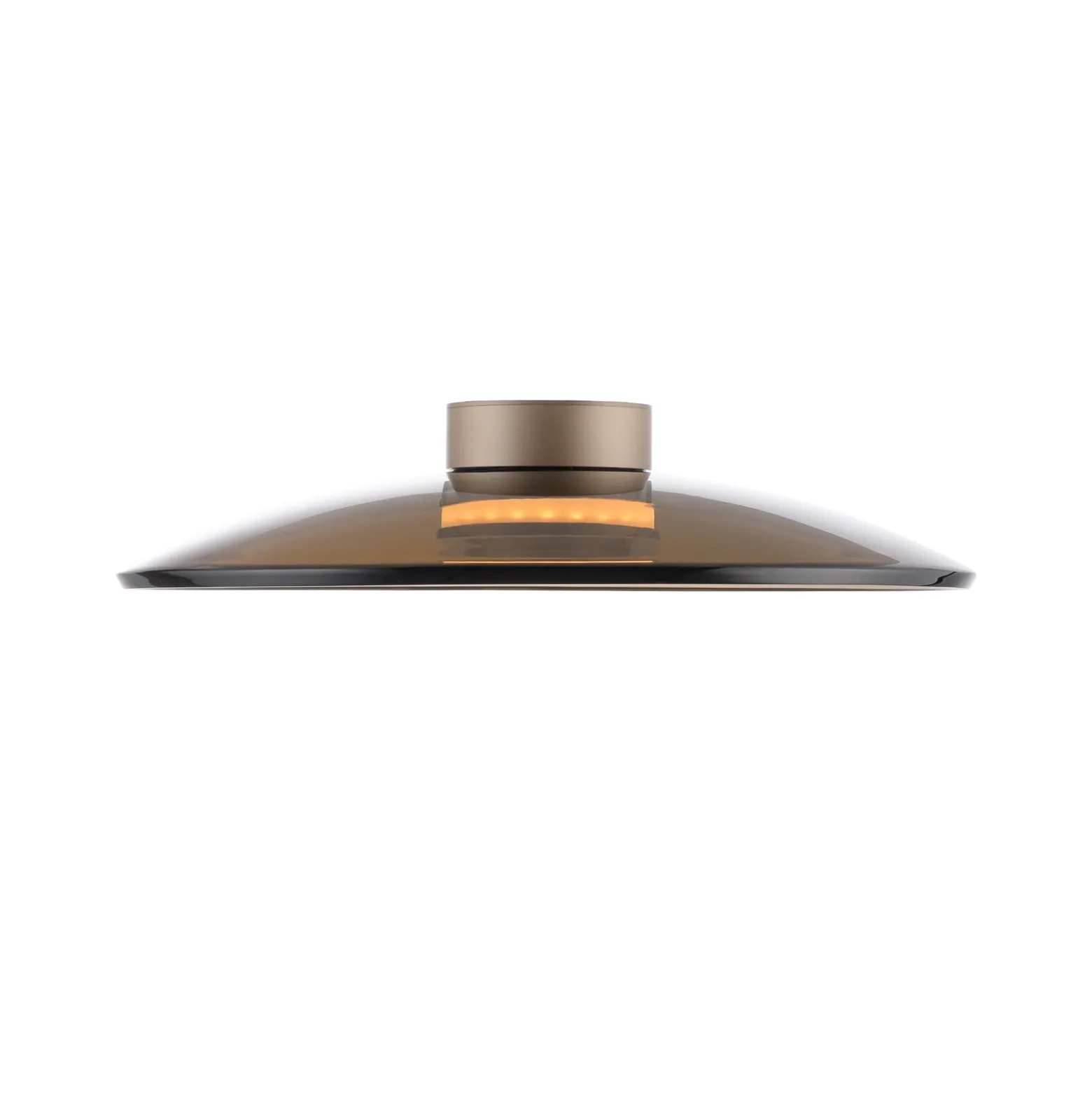 Plafón LED PURE Moon, bronce, Ø 50 cm, cristal/aluminio