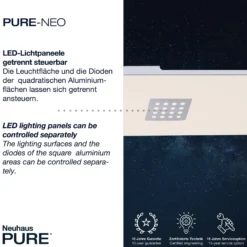 Plafón LED PURE Neo, 120 cm, aluminio, CCT, control remoto