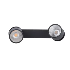 Plafón LED PURE Nola, con 2 luces, negro