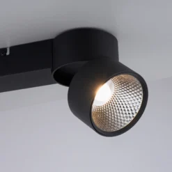 Plafón LED PURE Nola, con 2 luces, negro