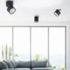 Plafón LED PURE Nola, de 1 luz, negro