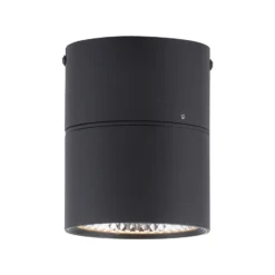 Plafón LED PURE Nola, de 1 luz, negro
