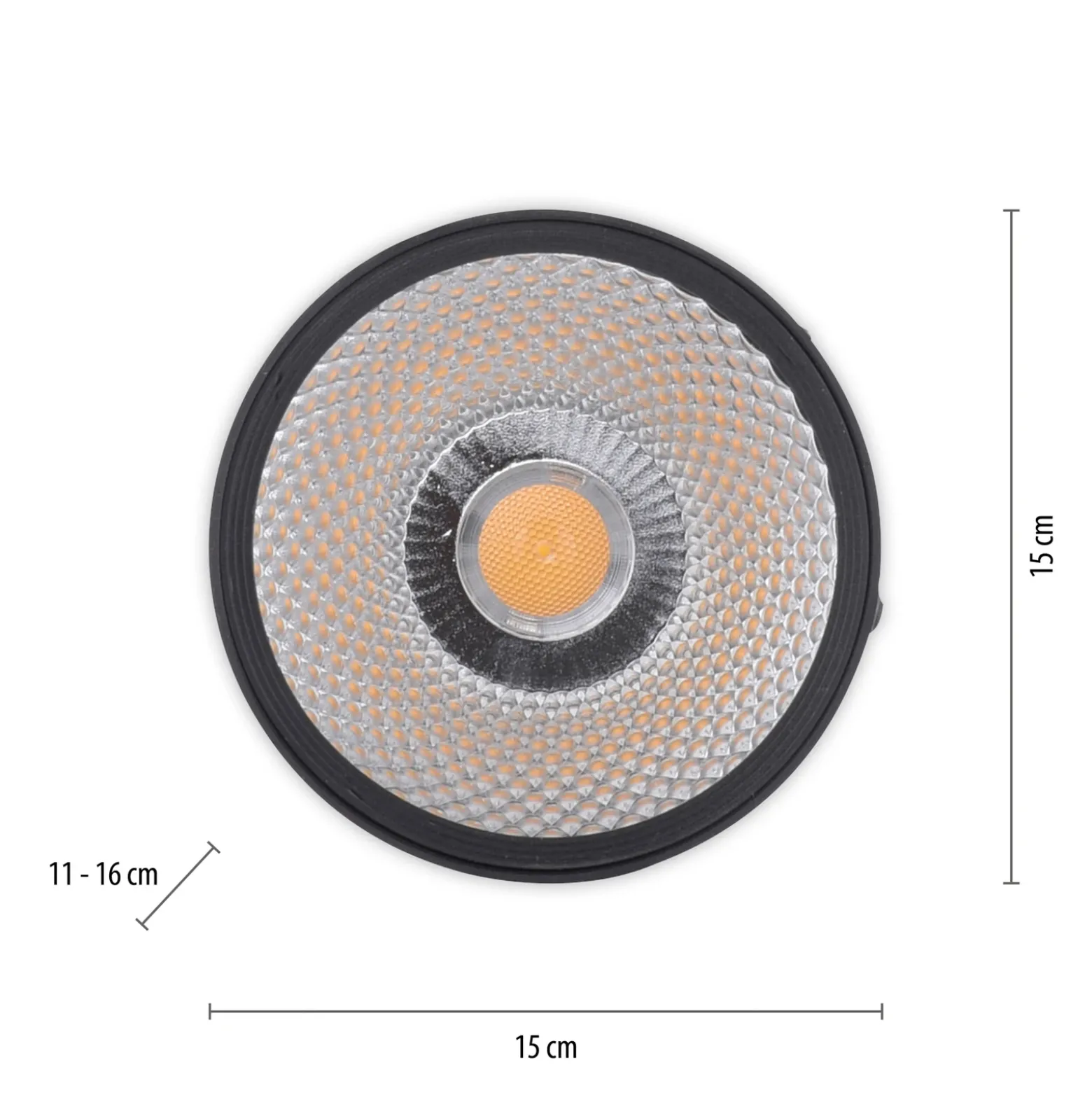 Plafón LED PURE Nola, de 1 luz, negro