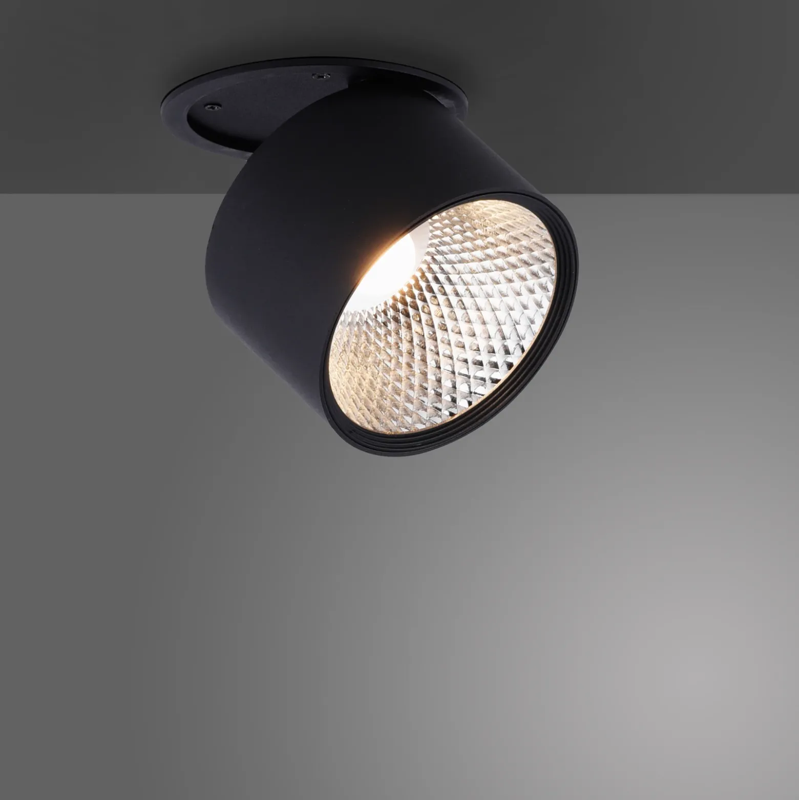 Plafón LED PURE Nola, de 1 luz, negro