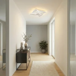 Plafón LED Rebeka de Lindby, 47 x 47 cm, CCT, control remoto