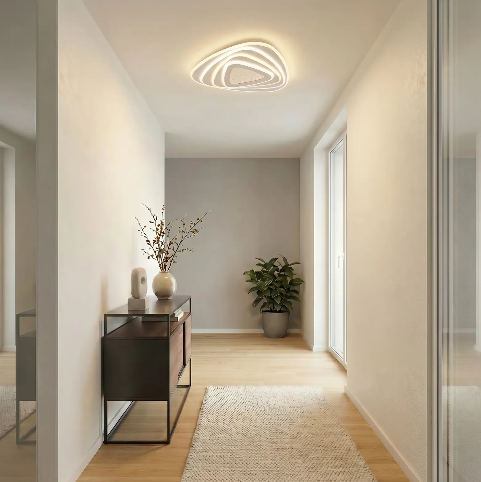Plafón LED Rebeka de Lindby, 48 x 49 cm, CCT, control remoto