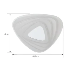 Plafón LED Rebeka de Lindby, 48 x 49 cm, CCT, control remoto