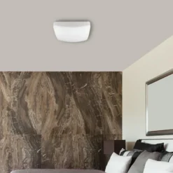 Plafón LED Reva 30 Square, blanco, plástico, acero
