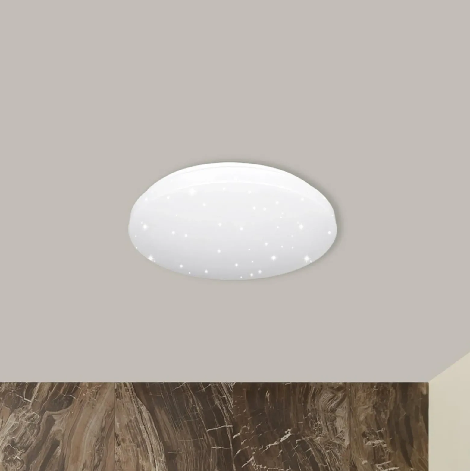 Plafón LED Reva Star, Ø 50 cm, blanco, plástico