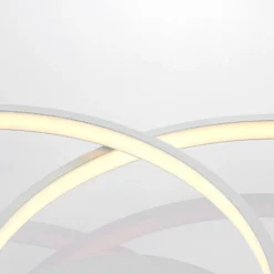 Plafón LED Riley de Lindby, blanco, metal, 80 cm, atenuable