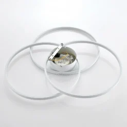 Plafón LED Riley de Lindby, blanco, metal, 80 cm, atenuable