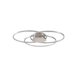 Plafón LED Riley de Lindby, color aluminio, metal, atenuable