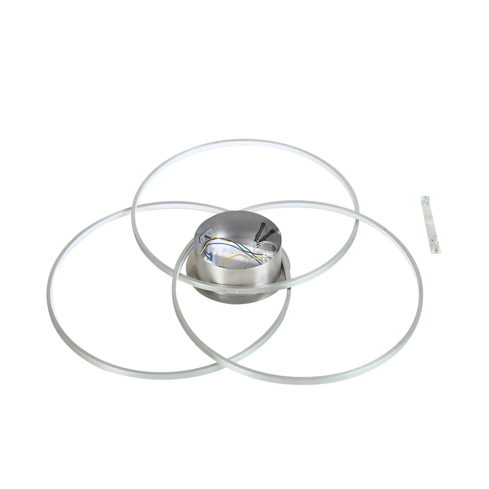 Plafón LED Riley de Lindby, color aluminio, metal, atenuable