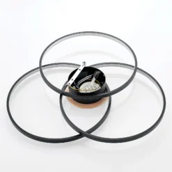 Plafón LED Riley de Lindby, negro, 3000 K, atenuable