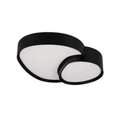 Plafón LED Rise, negro, 43 x 36 cm, CCT, atenuable