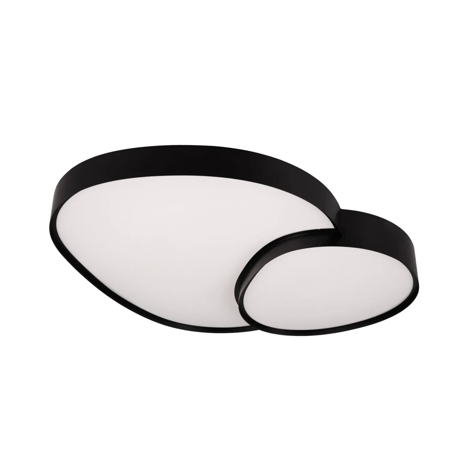 Plafón LED Rise, negro, 77 x 63 cm, CCT, atenuable