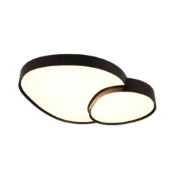 Plafón LED Rise, negro, 77 x 63 cm, CCT, atenuable