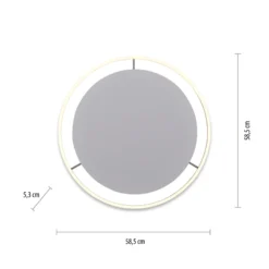 Plafón LED Ritus, Ø 58,5cm, aluminio