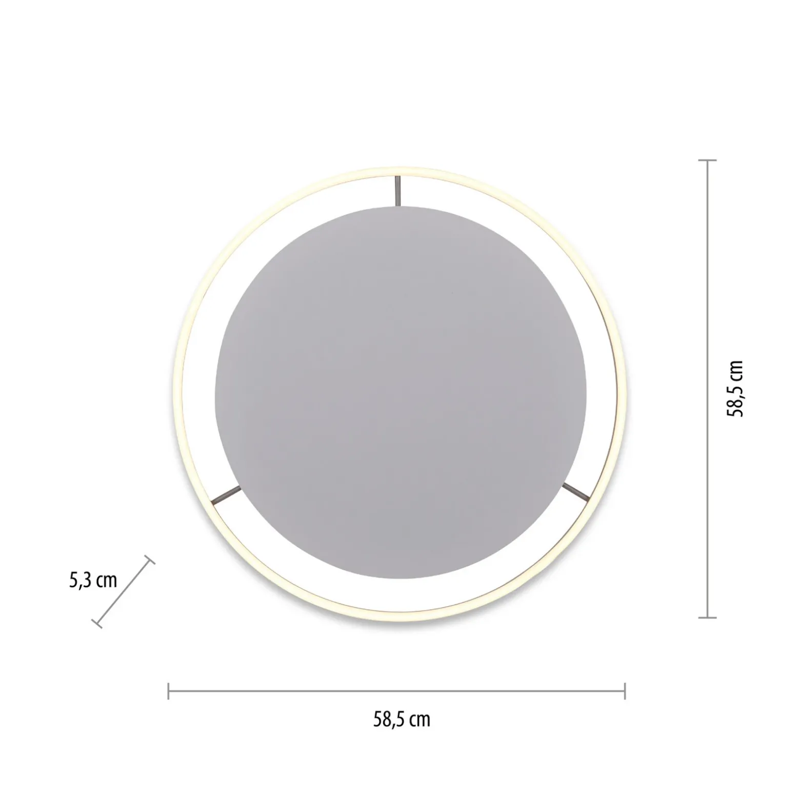 Plafón LED Ritus, Ø 58,5cm, aluminio