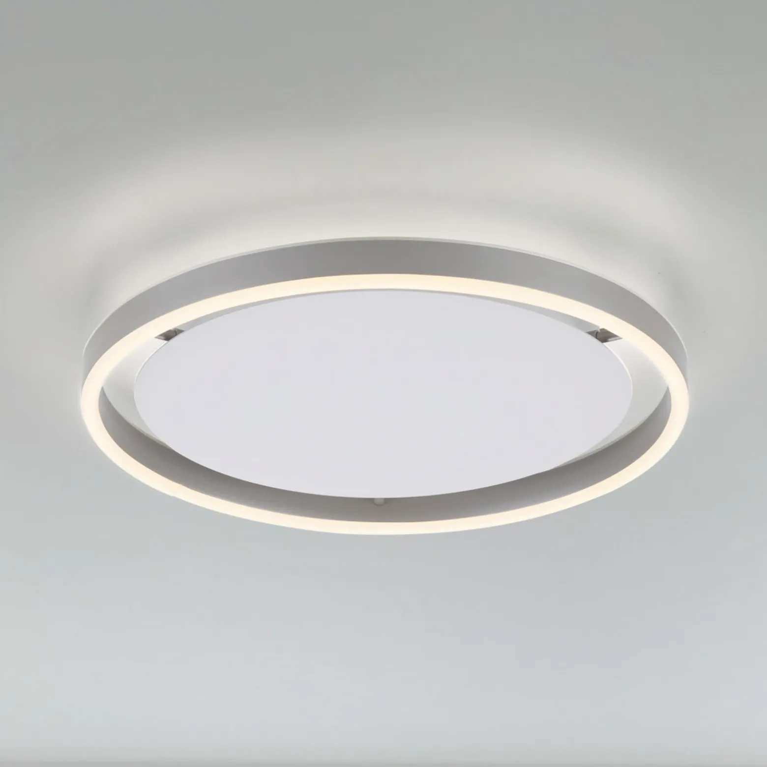 Plafón LED Ritus, Ø 39,3 cm, aluminio, atenuable